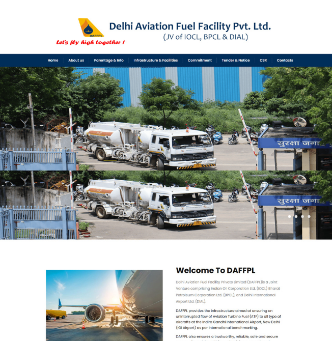 Delhi Aviation Fuel Facility website